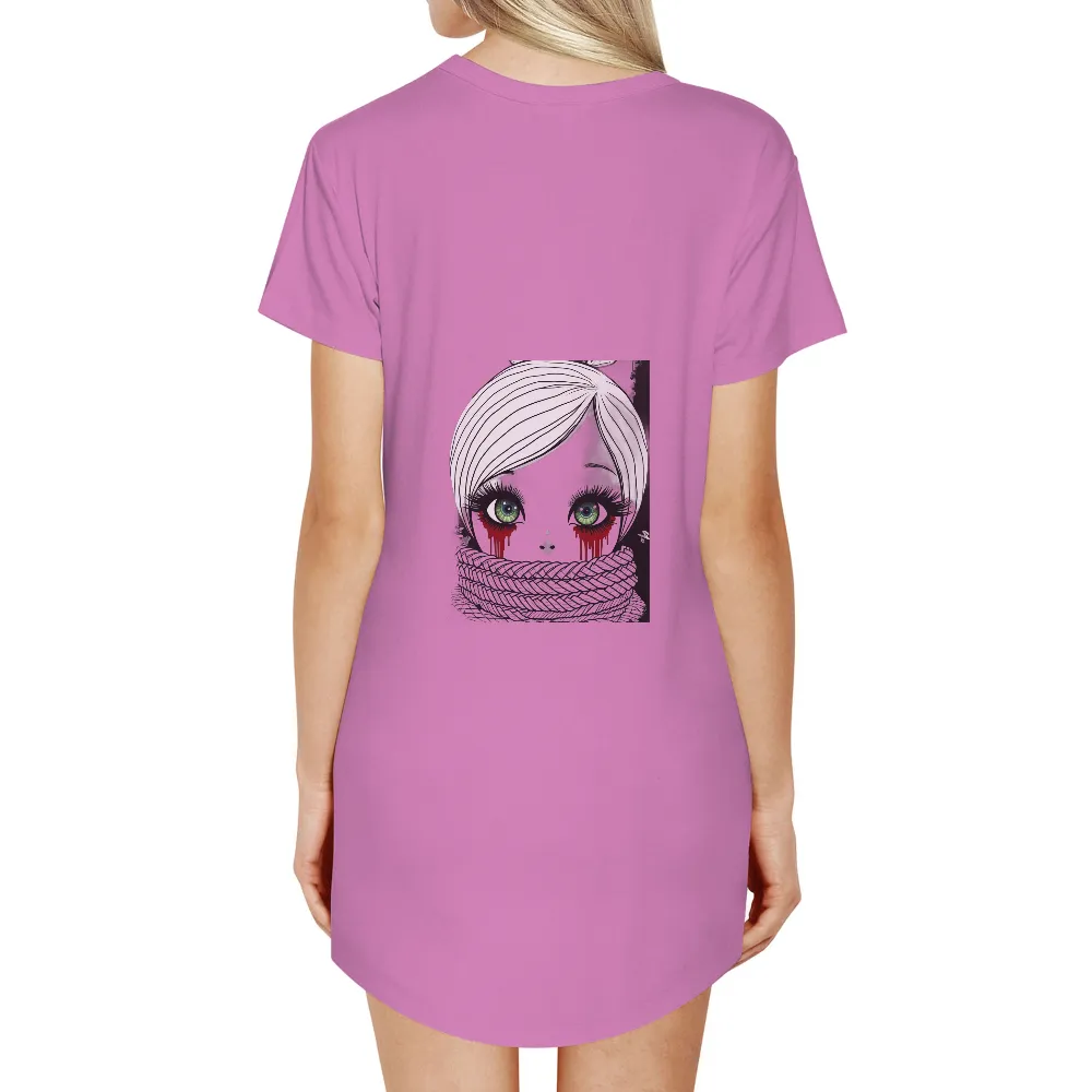 Shirts Graphic Tees: Luna's Journey - Emotional Strength and Determination|blood t shirt roblox id