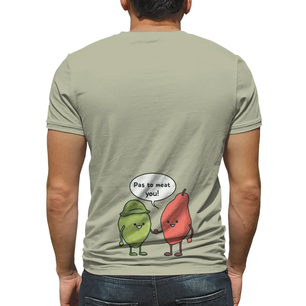 Shirts Graphic Tees: Pas to Meat You - Funny Pear and Lime Friendship|men 4th of july shirts funny