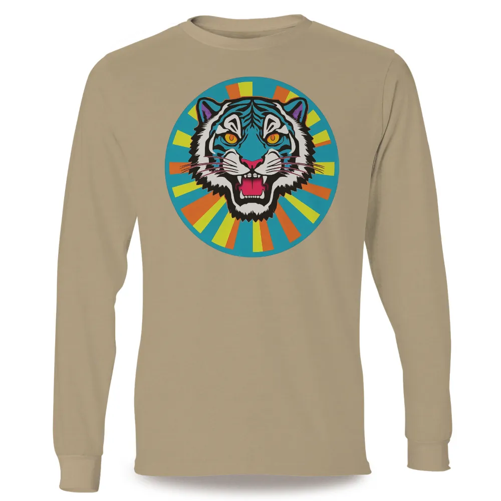 Retro Pop Culture Design: Roaring Tiger Power|art t shirt design vintage