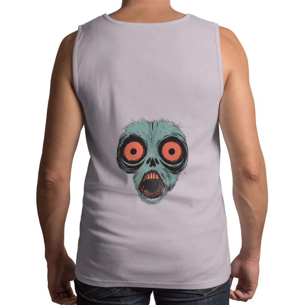 T-Shirts Design: Zombie Face - Horror and Humor Combined|military t shirts humor uk