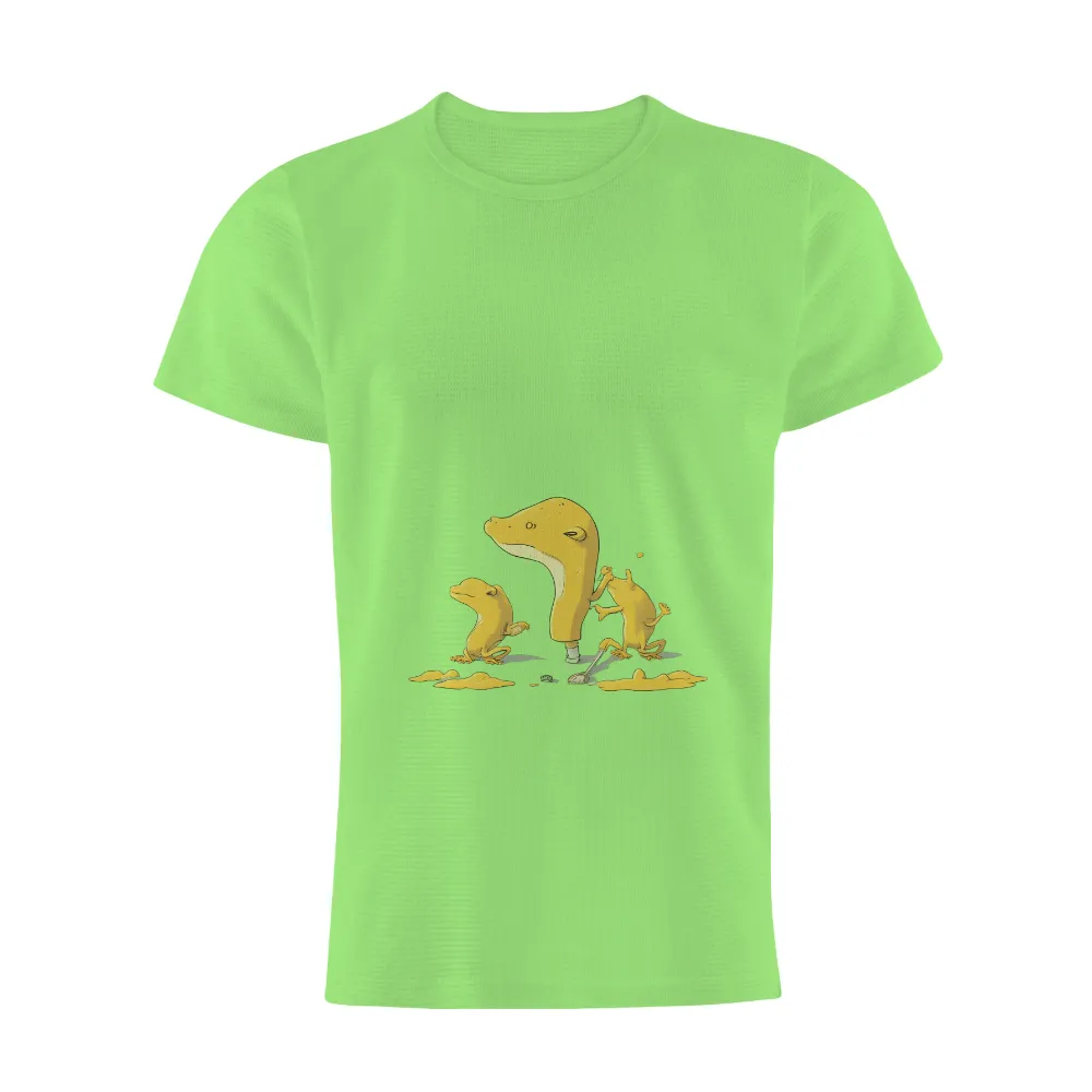 T-Shirt Printing: Yellow Lizards United in Friendship and Adventure|shirts that react to sunlight