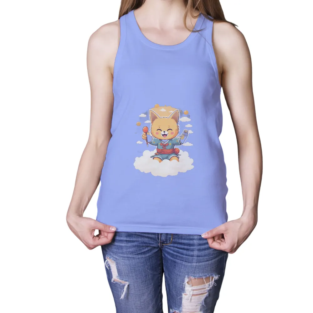 Custom Tee Shirts: Kumo the Joyful Fox in the Night Sky|t shirts cute roblox