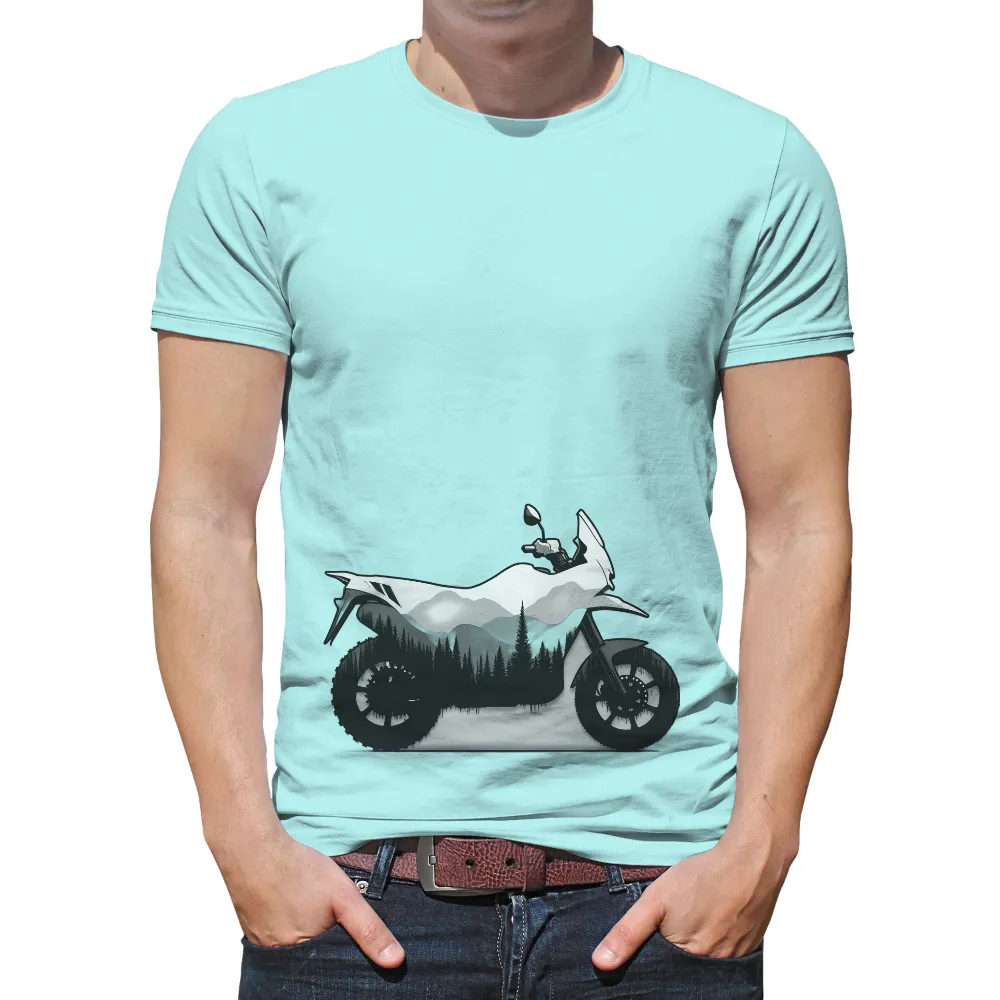 Custom Tee Shirts: Motorcycle Adventure in Nature|stafford travel wrinkle free oxford dress shirt