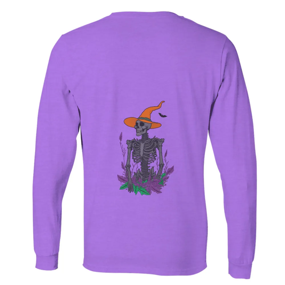 Tee Shirts Printed: Skeleton Witch Hat Halloween Whimsy|t shirt skeleton roblox