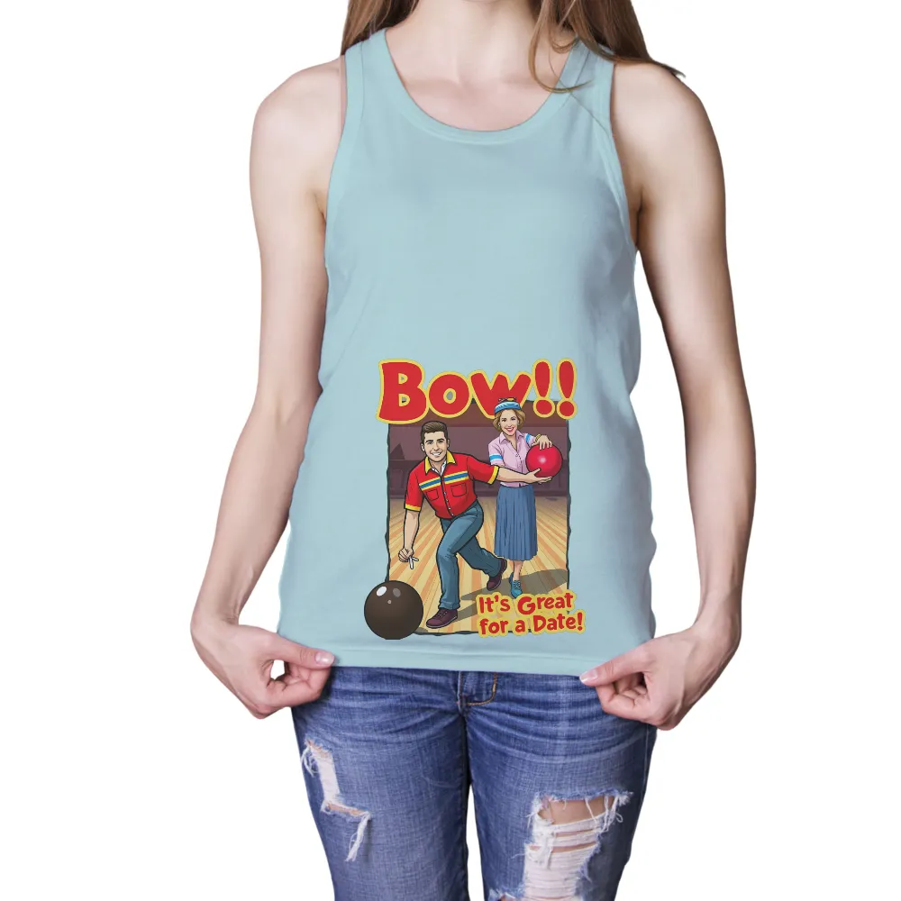 T-Shirts Custom: Bowling Fun for a Date| Classic bowling alley