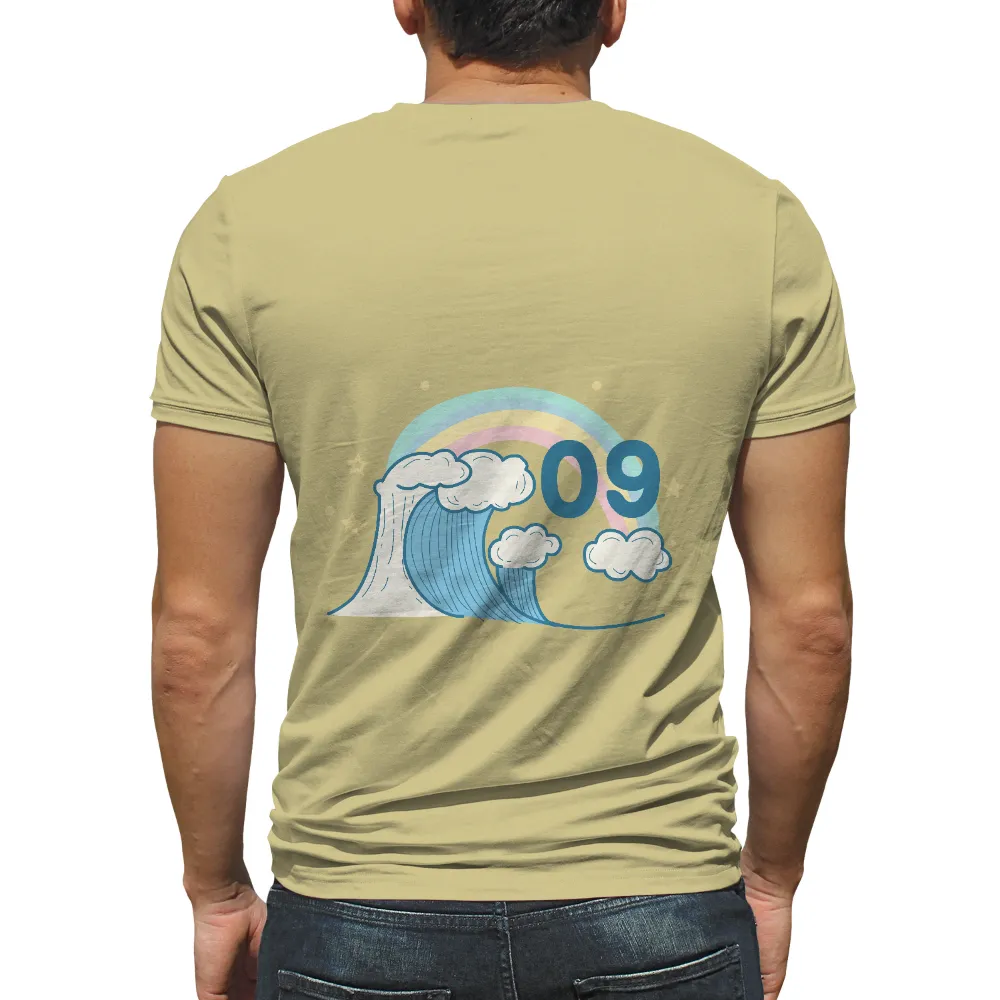 Custom Tee Shirts: Wave of Serenity - Nature's Beauty and Hope|tommy bahama wave tropic t shirt