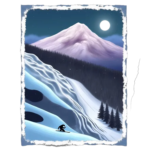 Tee Shirt Printing: Snowboarding Under the Full Moon - Adventure and Freedom