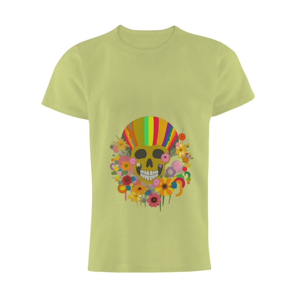 Rainbow Skull T-Shirts Design: A Fusion of Life and Emotions|jordan rainbow shirt