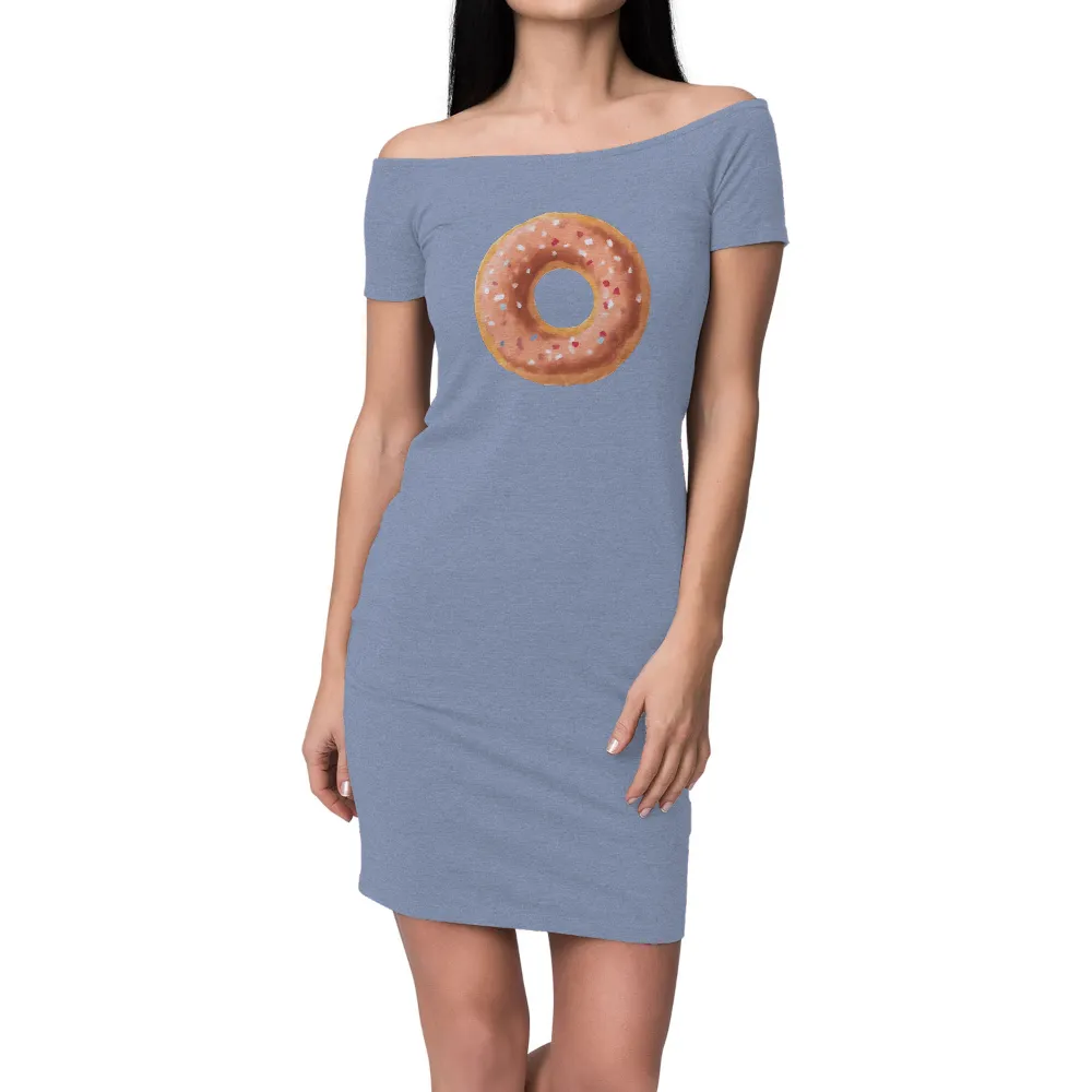 TShirt Design: Sweet Donut Delight | Whimsical & Joyful| Smooth glaze on a donut