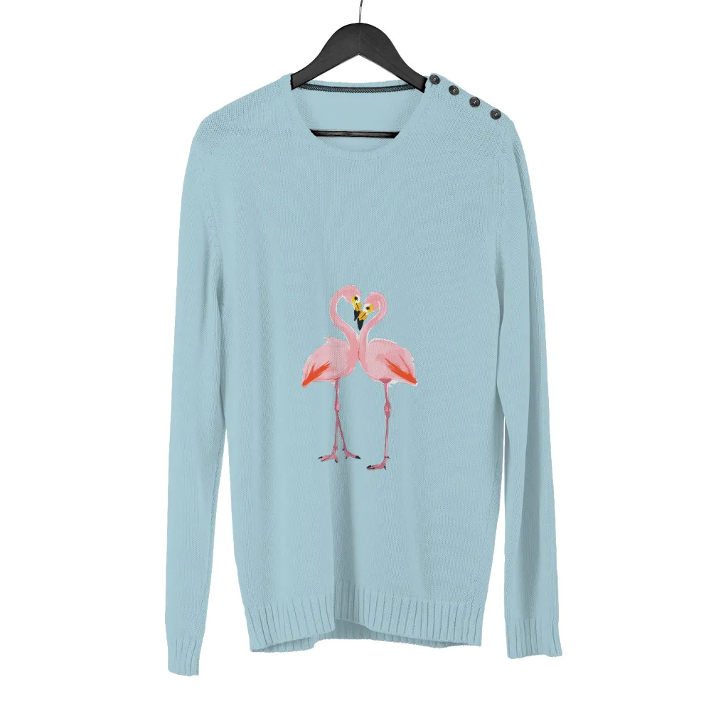 Flamingo Heart: TShirt Printing Inspired by Nature's Bond|p shirt design