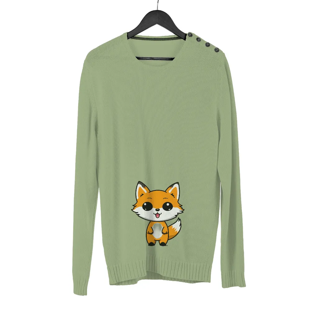 T-Shirts Design: Embrace Joy with Fuzzy the Fox|mardi gras cute shirts