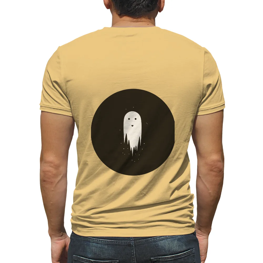 Halloween Graphic Design: Playful Ghost with Minimalist Charm|cute valentines day shirts for women