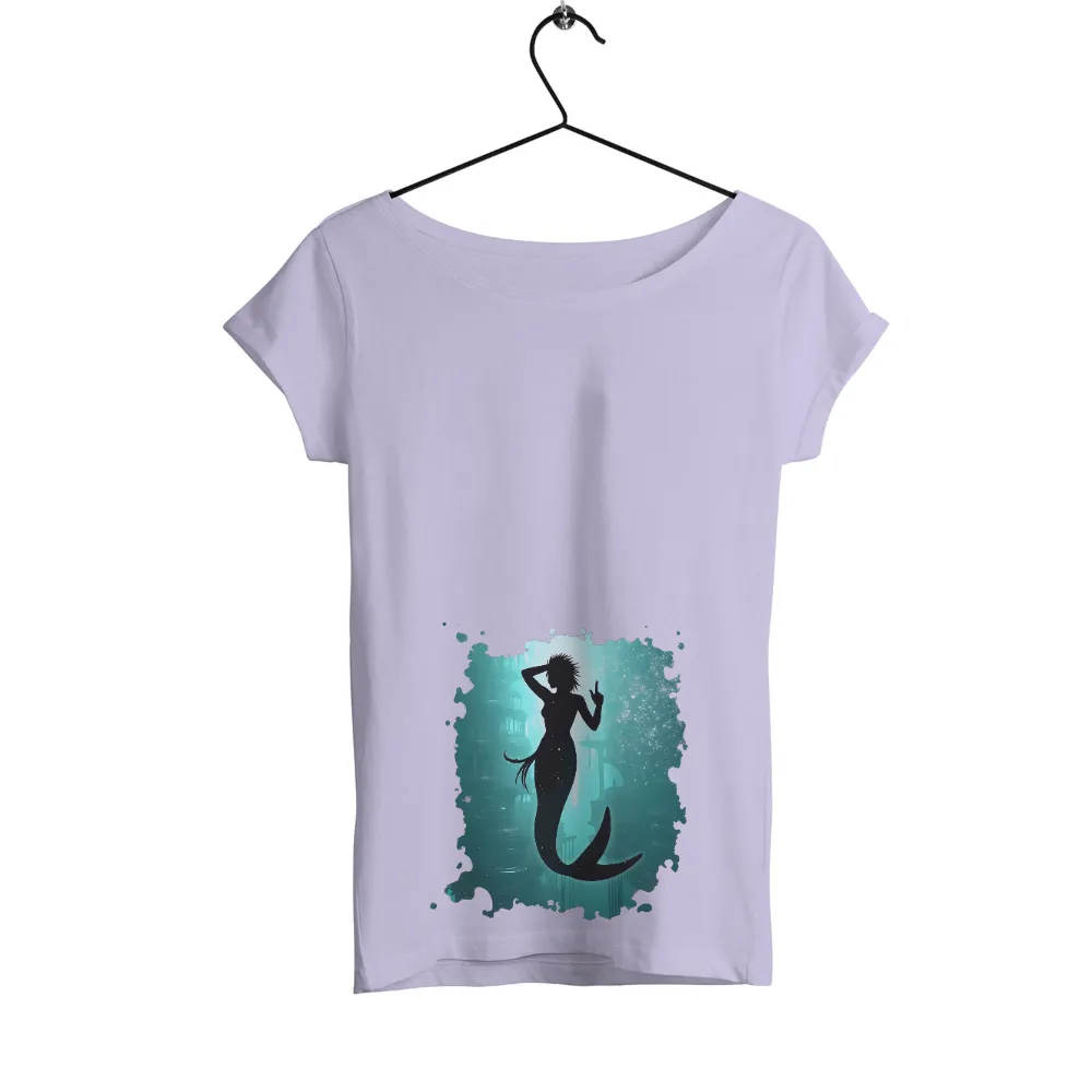 T-Shirts Pattern: Defiant Mermaid in Ancient Underwater City|death note ryuk silhouette