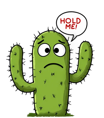 T-Shirts Custom: Hold Me! - Funny Cactus Design