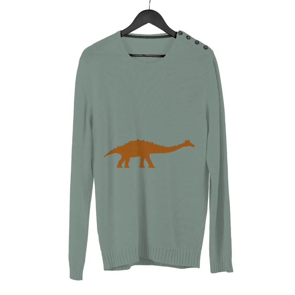 Stegosaurus Silhouette: A Blend of Vintage and Modern T-Shirt Printing|t shirt roblox orange