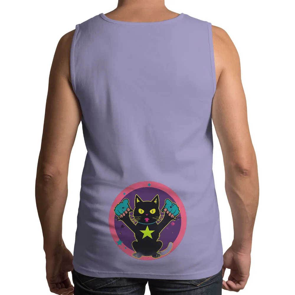 Luna's Starry Night: TShirt Printing with Neon Magic|my cat is my valentine t shirt