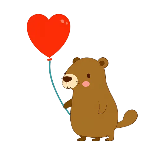 T-Shirts Custom: Ollie the Otter's Heart Balloon Adventure