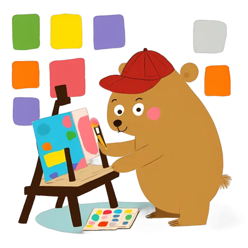 Custom T-Shirt Printing: Benny the Bear's Artistic Adventure