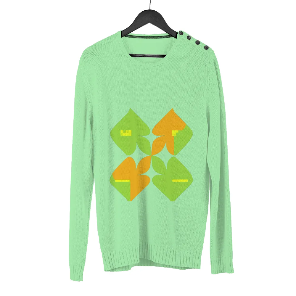 Nature Meets Technology: Vibrant Leaf Design with Digital Elements|harmony day t shirts best and less