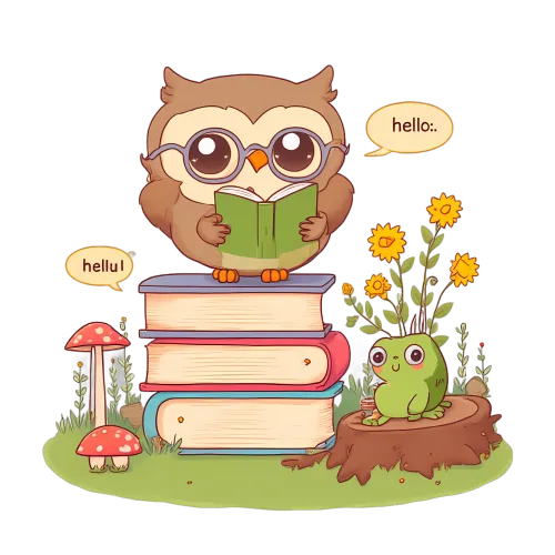 T-Shirt Printing: Whimsical Owl and Books - Learning and Imagination