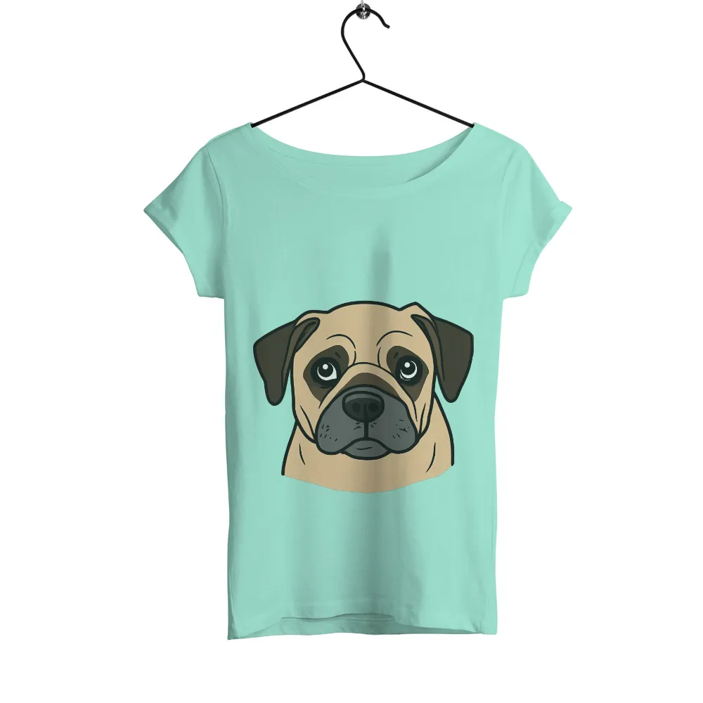 Graphic Tees: Playful Pug Portrait - Artistic Designs|shirt im only talking to my dog today