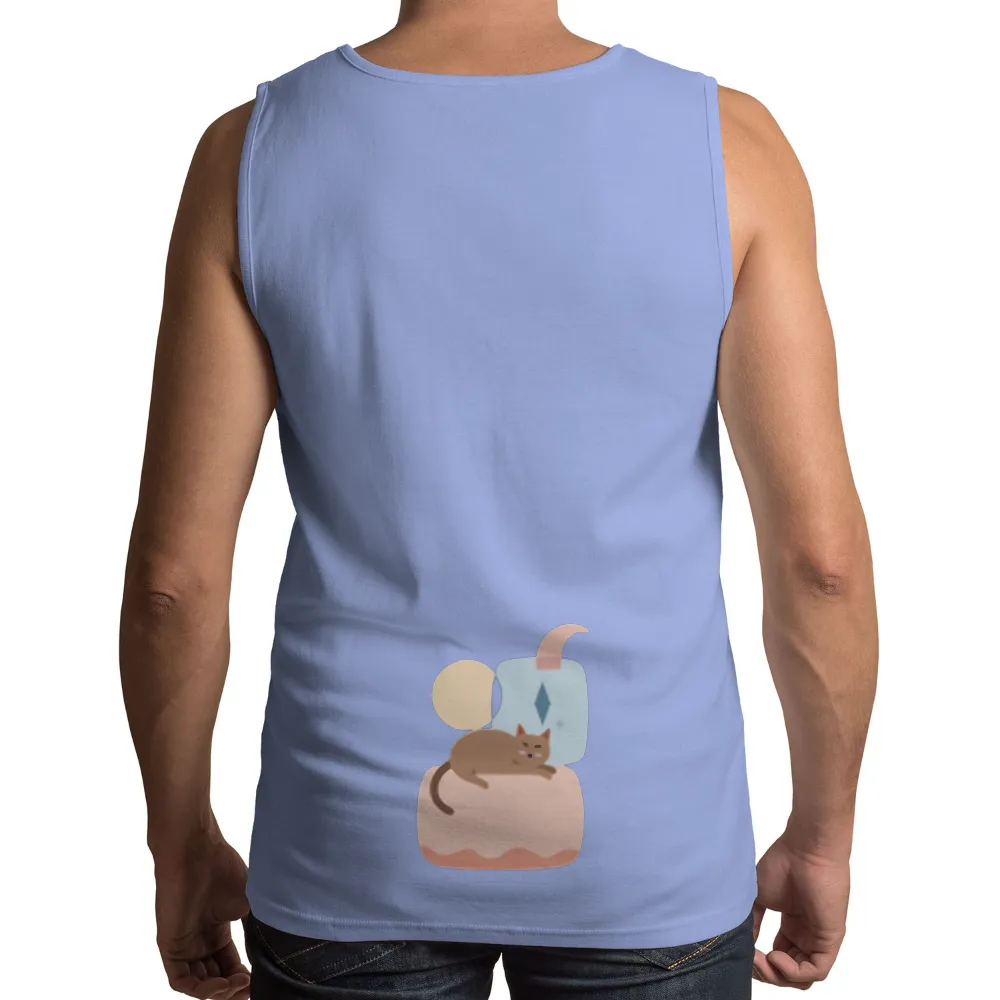 TShirt Printing: Luna's Tranquil Night - Artistic Cat Design|playboy night out camp shirt