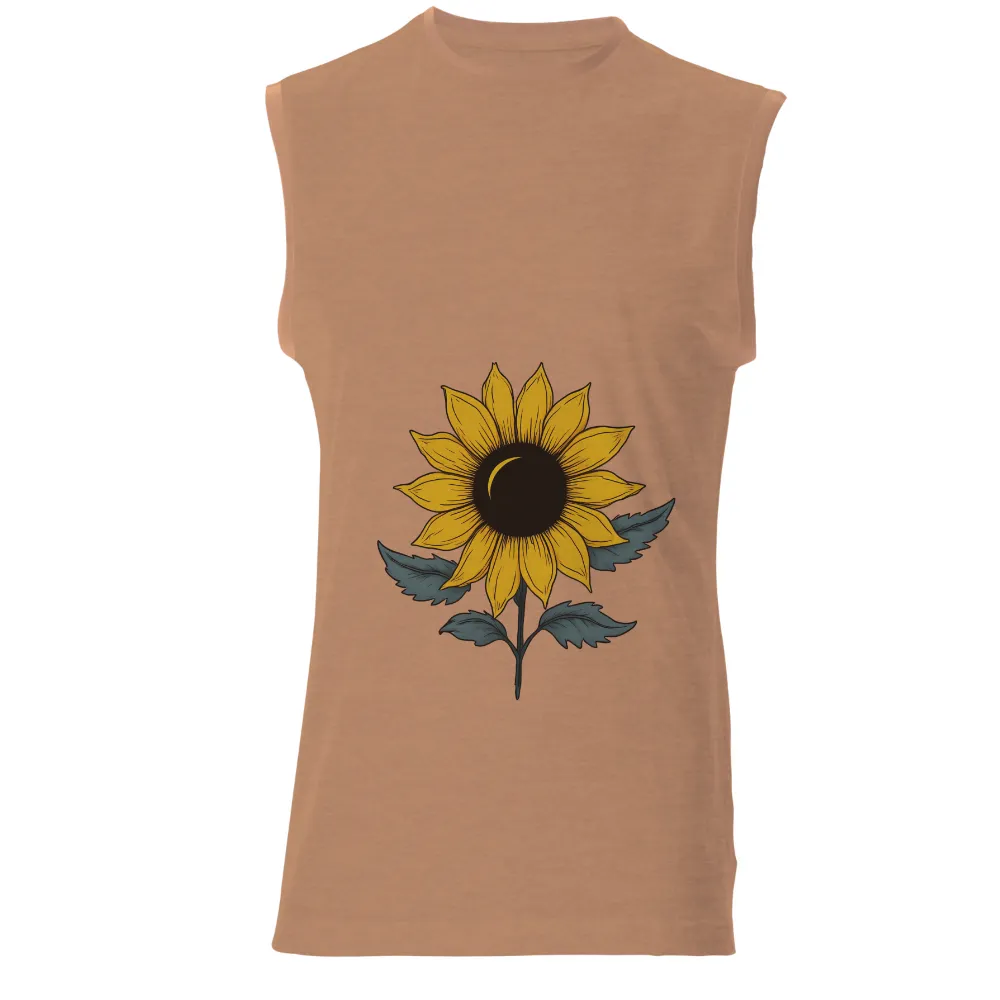 Tee Shirts Printed: Sunflower Crescent Moon - Artistic Nature Design|busch light 4th of july shirt