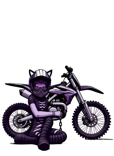 Customized Tee Shirts: Adventure Catgirl on a Dirt Bike