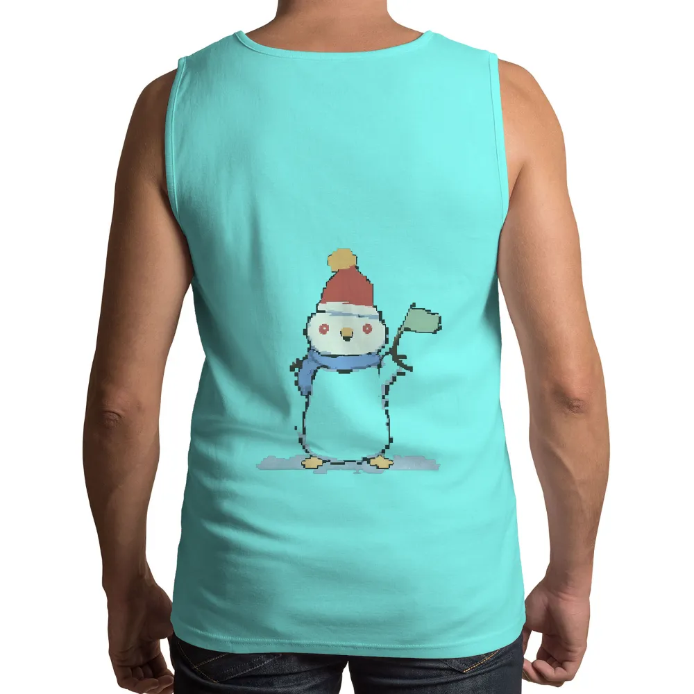 Custom Tee Shirts: Spread Winter Joy with Pippin the Penguin|winter fur shirt for men