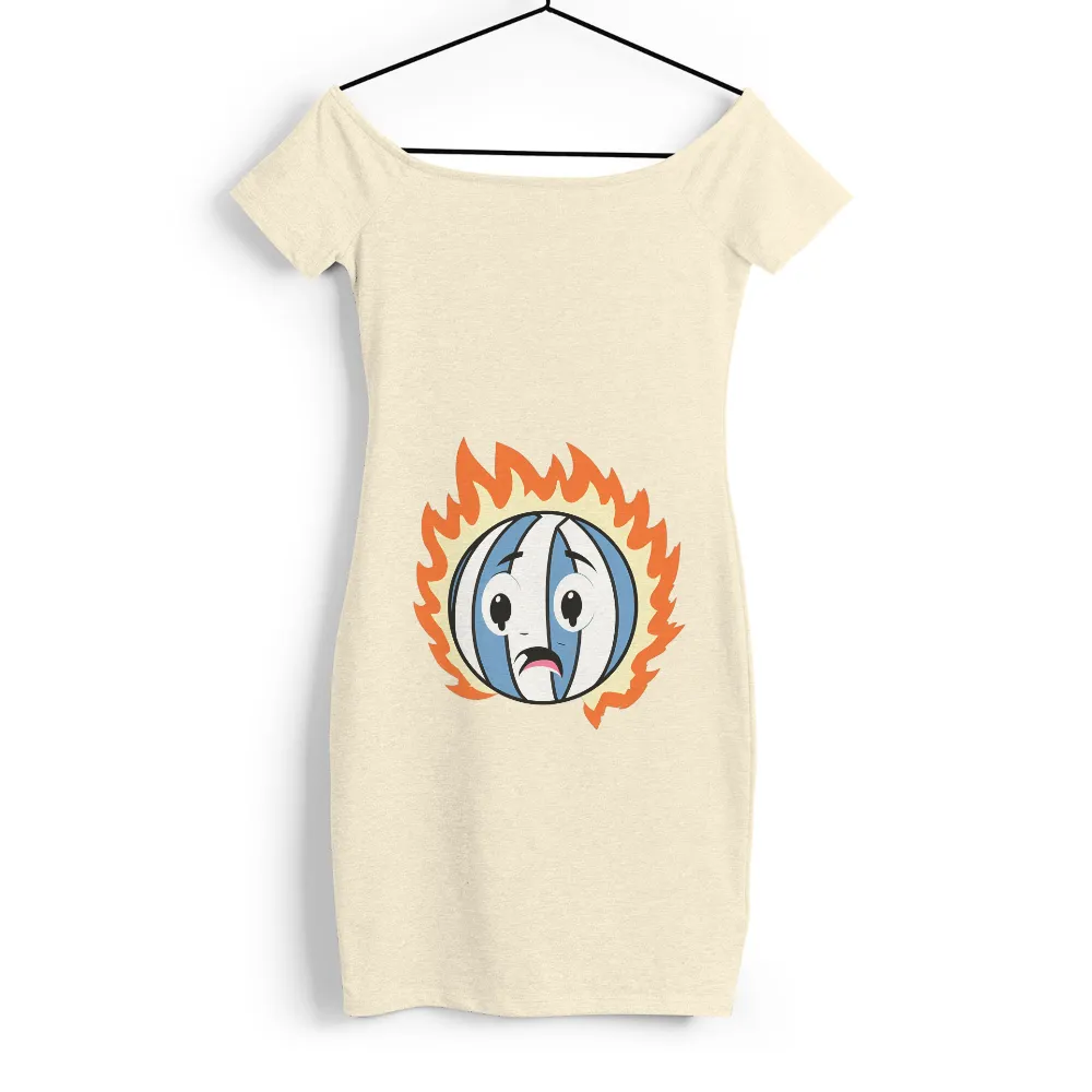 Customized Tee Shirts: Volleyball Flame - Sports Emotion|designer cartoon t shirts