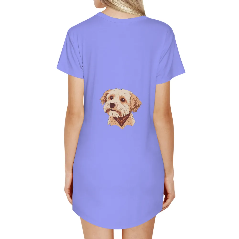 T-Shirts Custom: Golden Dog with Bandana - Friendship and Joy|mothers day dog mom shirt