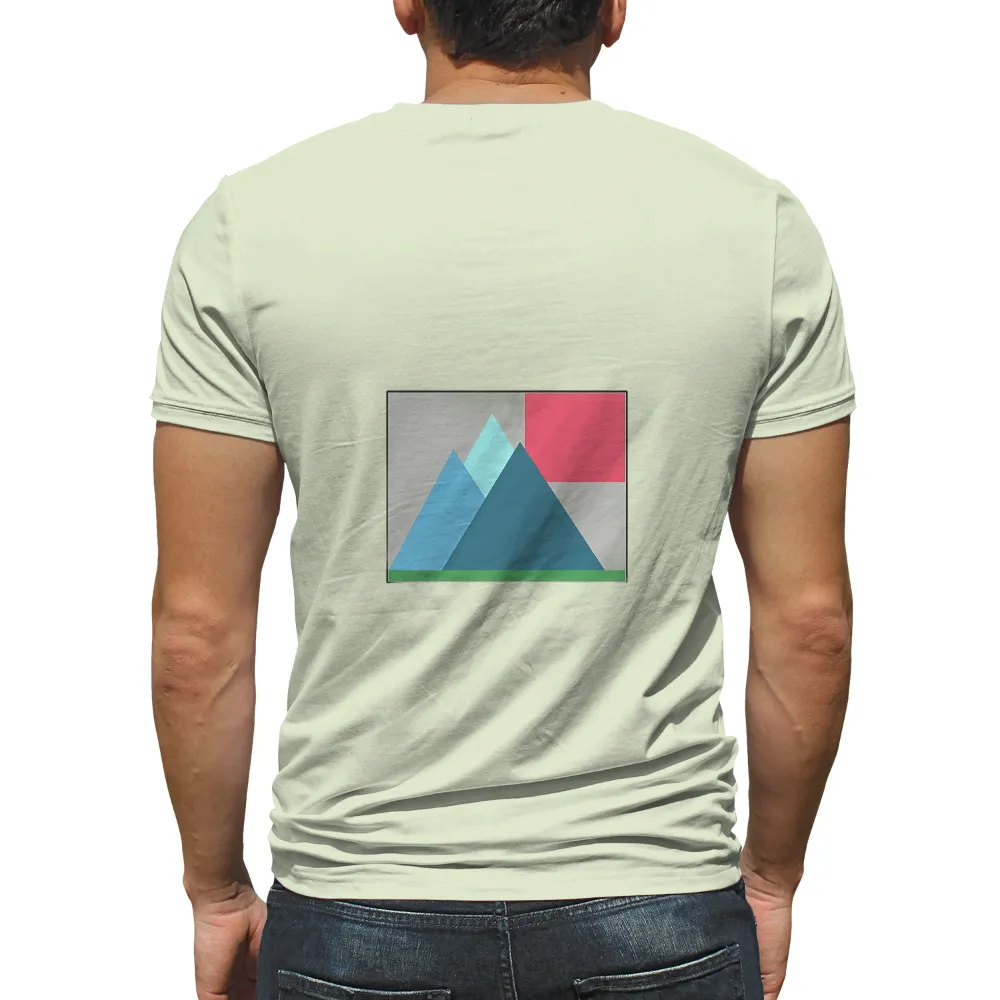 Custom Tee Shirts: Geometric Mountains - Nature's Art|adventure time shirt sex