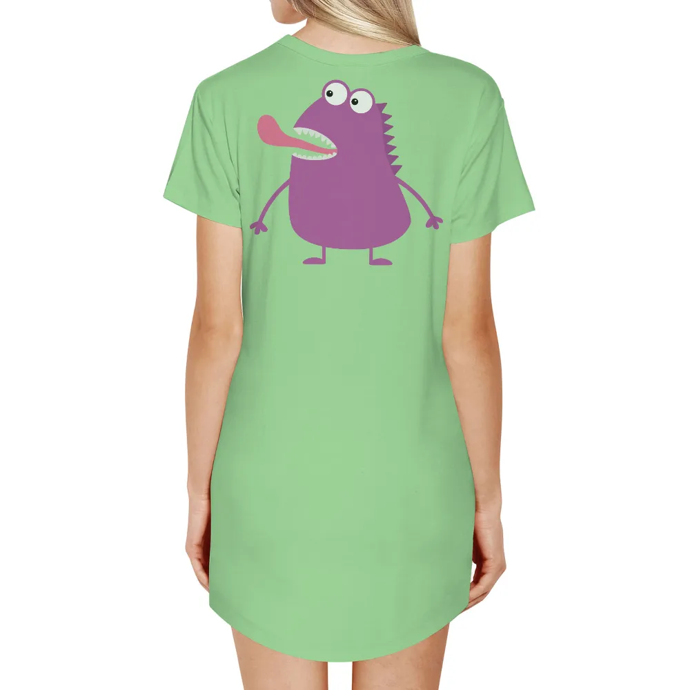 Custom T-Shirt Printing: Quirky Purple Monster - Whimsical Fun|women funny valentines shirts