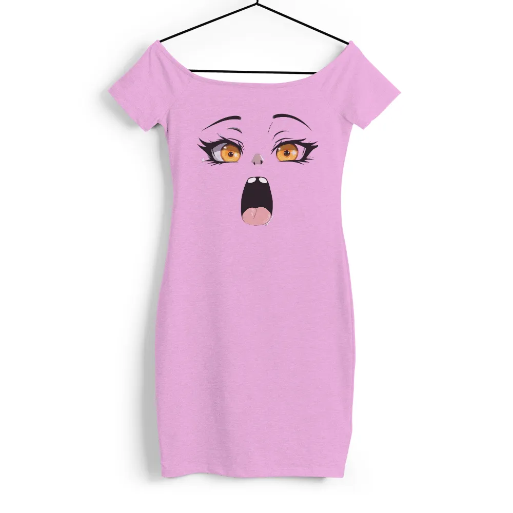 Graphic Tees: Expressive Anime Eyes - Surprise and Wonder|glow in the dark smiley face t shirt