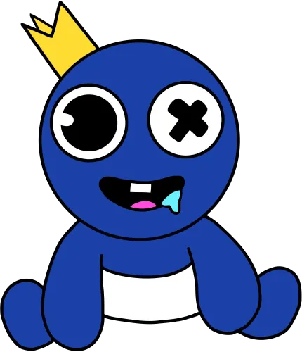 T-Shirts Design: Quirky Blue King Bloop - Funny & Playful