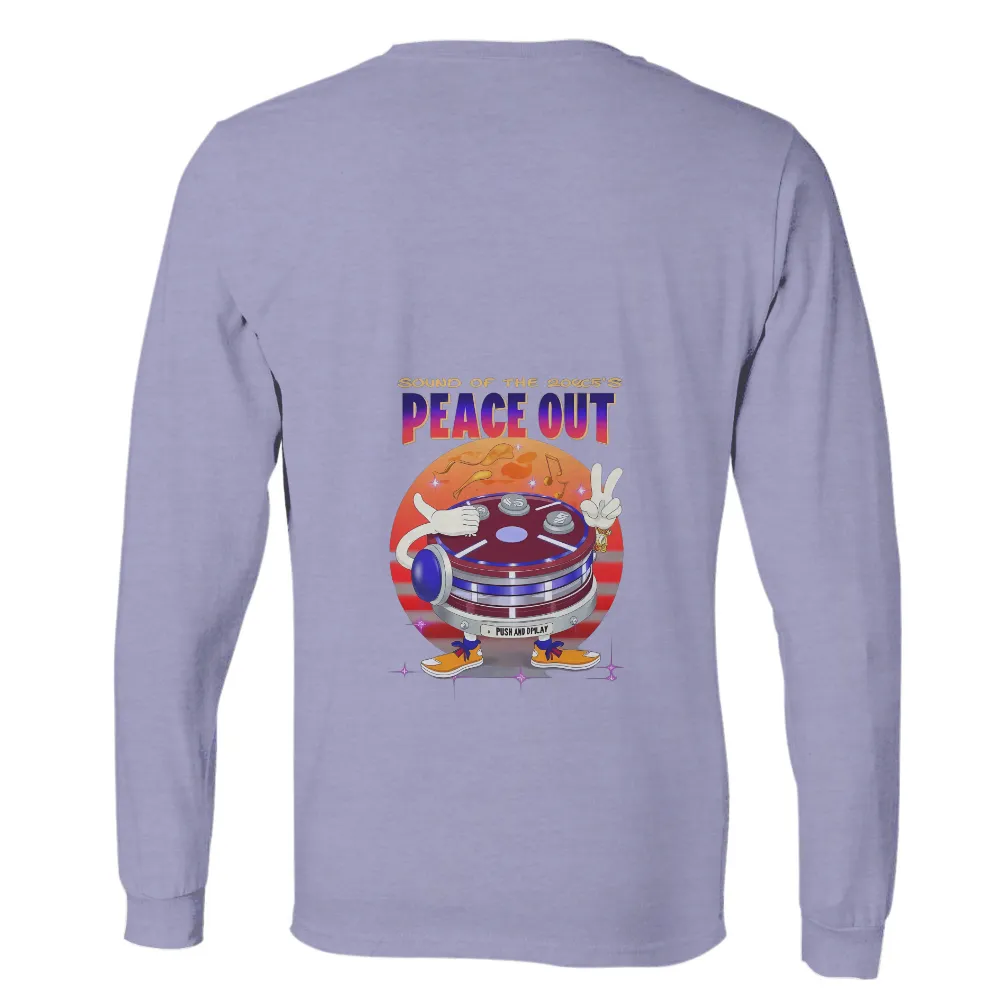 TShirt Design: Peace Out - Sound of the 2000s Retro Drum Machine| retro drum machine