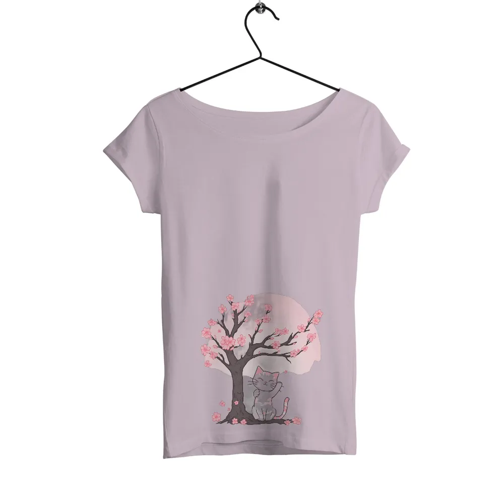 Graphic Tees: Luna and the Cherry Blossom Tree - Artistic Design|final fantasy xt shirt