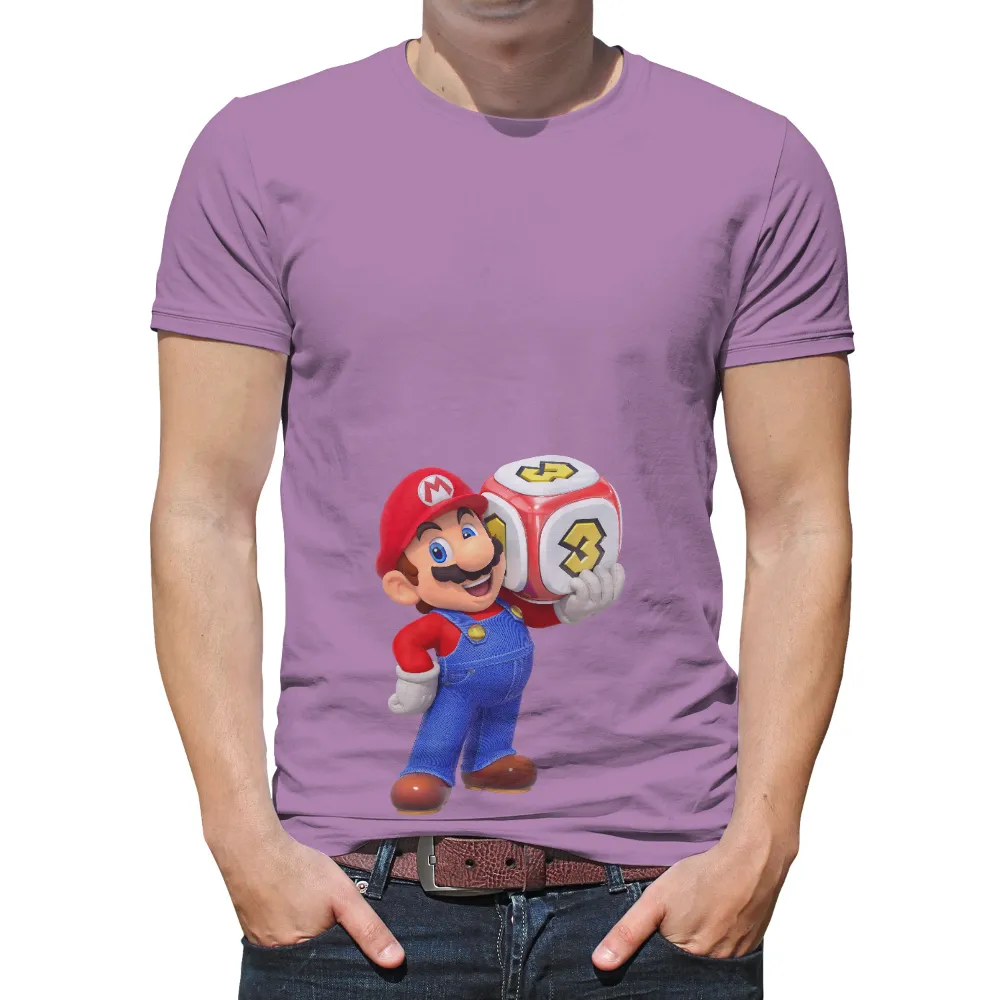 Graphic Tees: Mario's Adventure Cube - Gaming Icon|super mario strikers t shirt