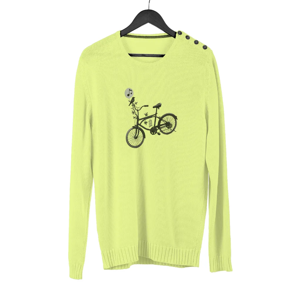 T-Shirts Pattern: Vintage Bicycle with Nature and Music|old milwaukee t shirt vintage