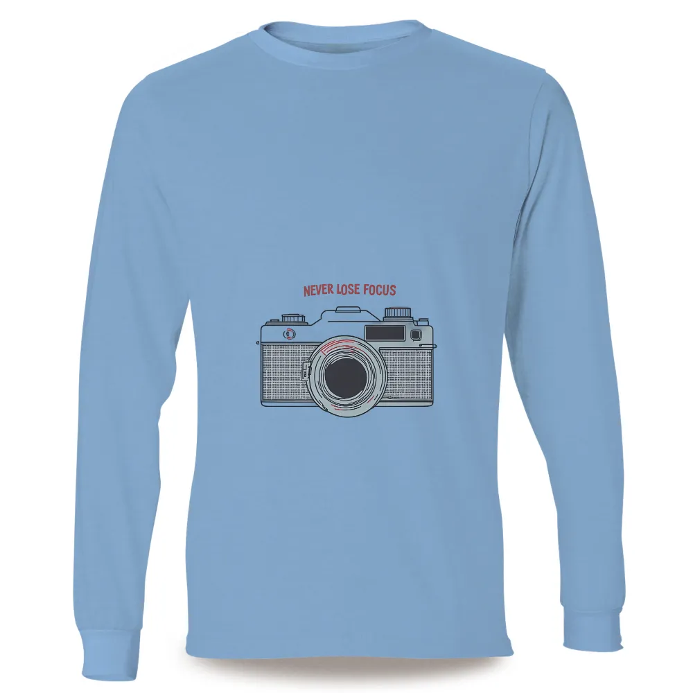 T-Shirts Custom: Never Lose Focus - Vintage Camera Design|neon yellow t shirts wholesale