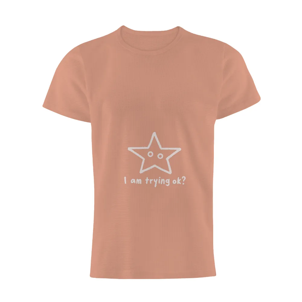 Graphic Tees: Star of Perseverance - I Am Trying Ok?|fear of god essentials star tee