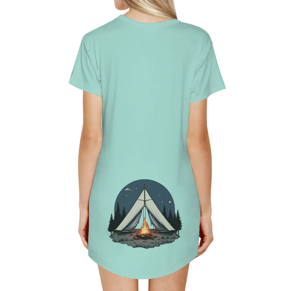 TShirt Printing: Camping Under the Stars - Adventure Awaits|reign forest fronds camp shirt