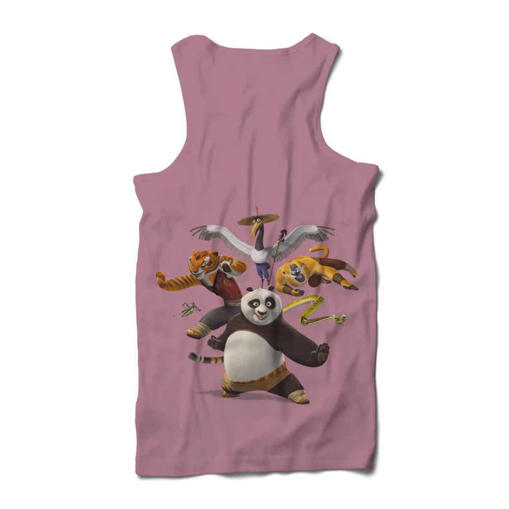 Kung Fu Panda TShirt Design: The Furious Five and Po|adventure time dancing with monsters shirt