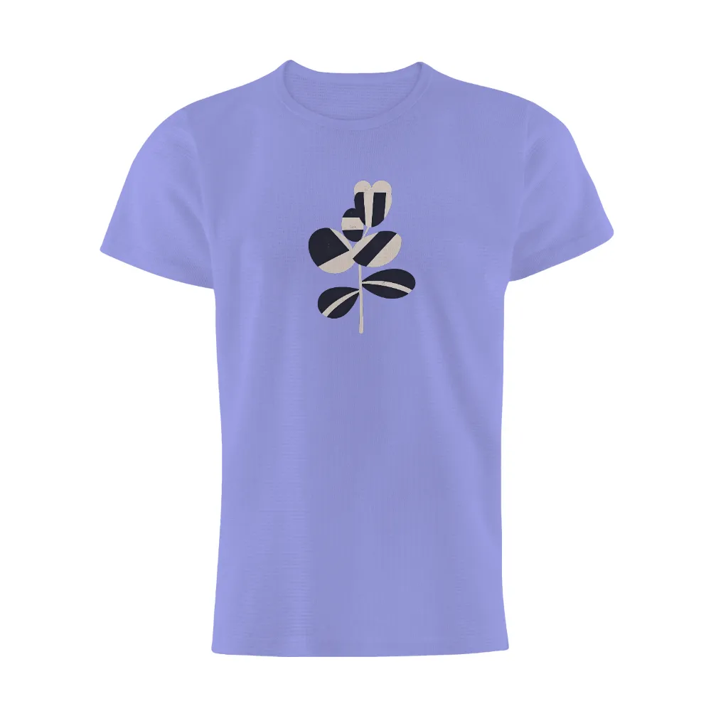 T-Shirts Custom: Minimalist Leaf Design - Simplicity and Elegance|palm leaf print shirt womens