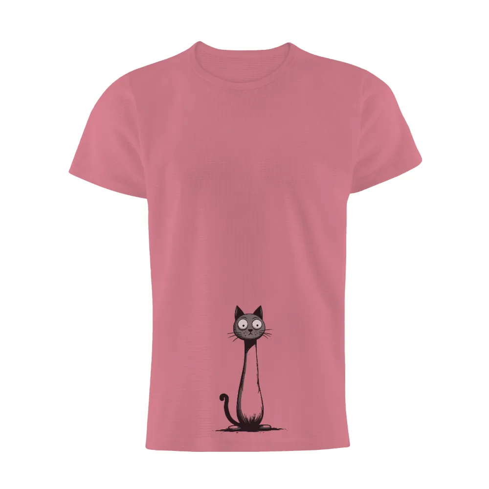 Whiskers Graphic Tees | Quirky Black Cat Design|Whiskers the black cat