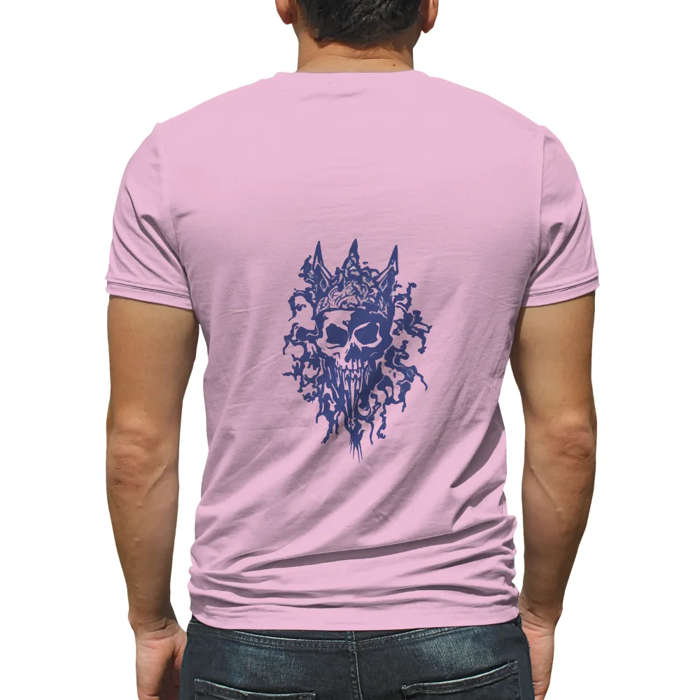 Tee Shirt Printing: Blue Skull Transformation - Artistic Designs|artistic meaning