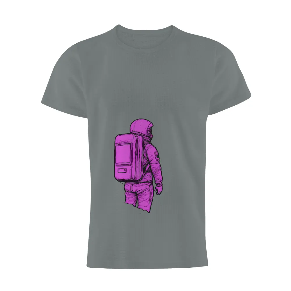 TShirt Design: Pink Astronaut - Cyberpunk Exploration|beach art t shirts