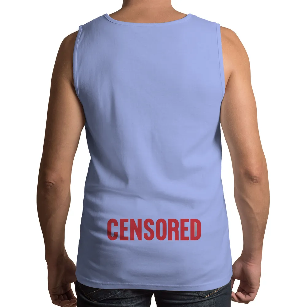 Tee Shirts Printed: Censored - Freedom of Speech Art| T-shirt with bold 'CENSORED' text for free speech