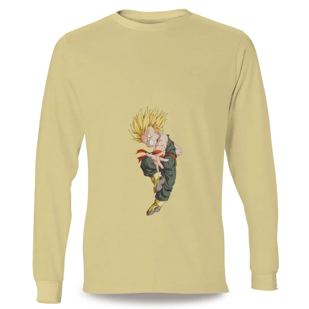 Tee Shirts Printed: Anime Hero with Golden Hair and Green Outfit|every hero needs a sidekick shirt