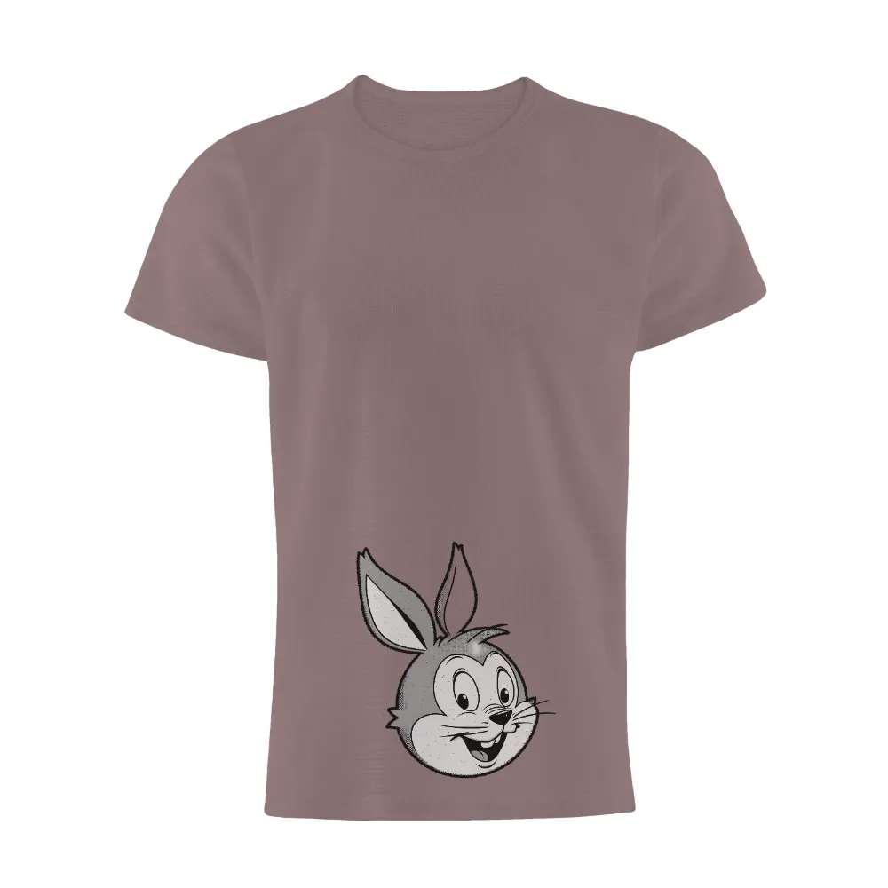 Graphic Tees: Nostalgic Rabbit Cartoon | Vintage Charm & Playful Expressions| lovable rabbit